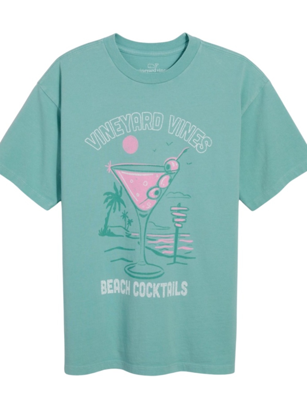 Vineyard Vines Drift Dye  Short Sleeve Boyfriend Martini Graphic T-Shirt